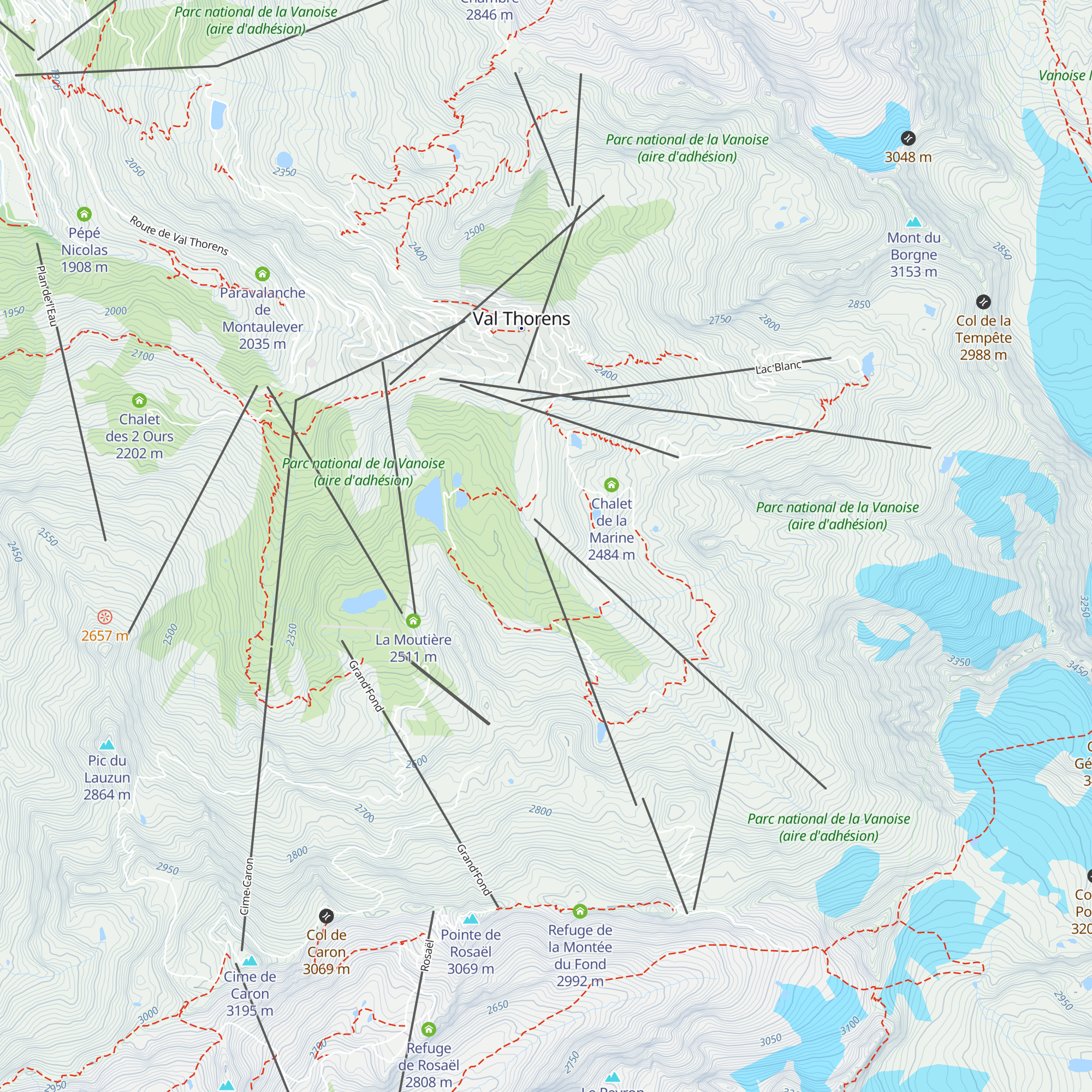 Chalet du Thorens map