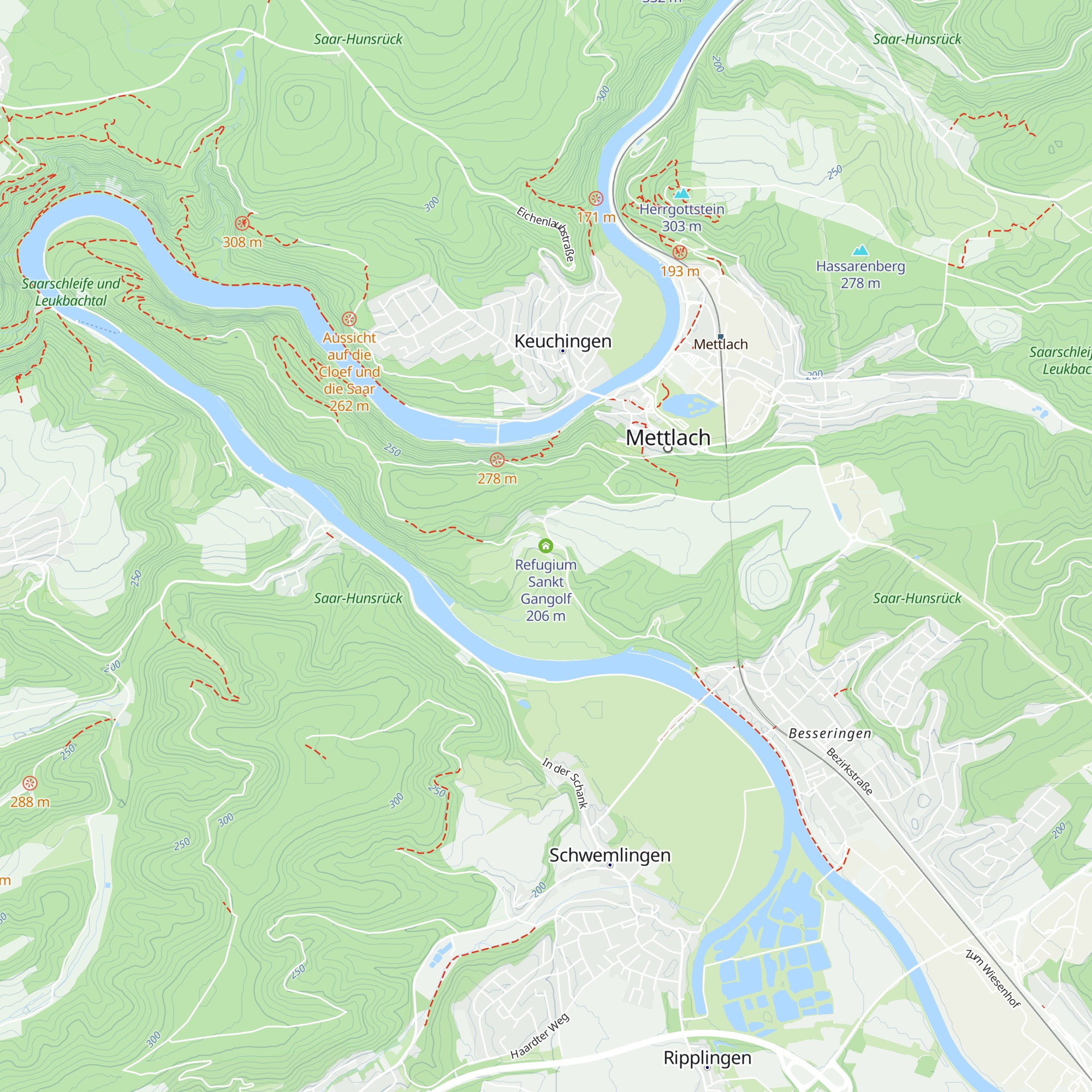 Refugium Sankt Gangolf map