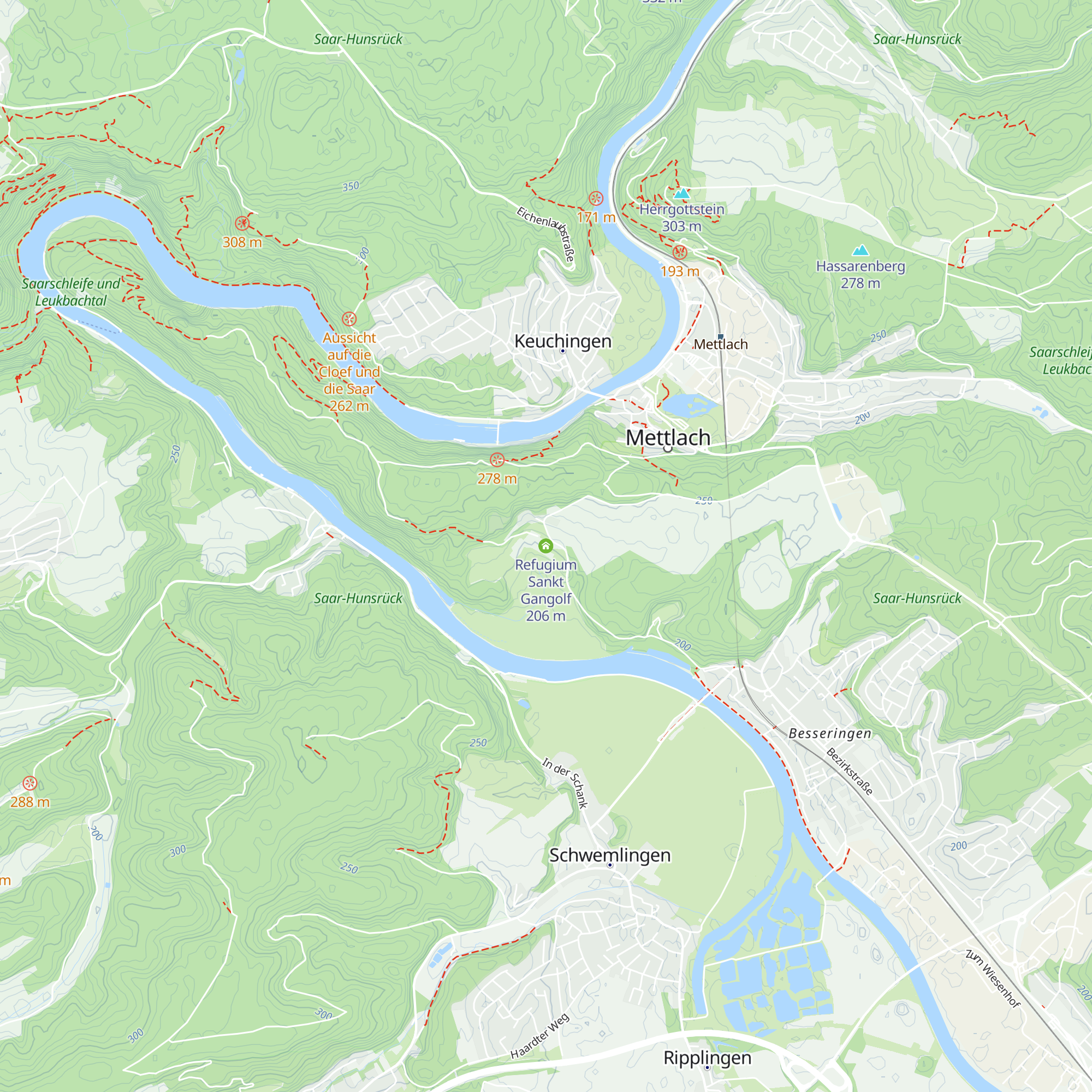 Refugium Sankt Gangolf map