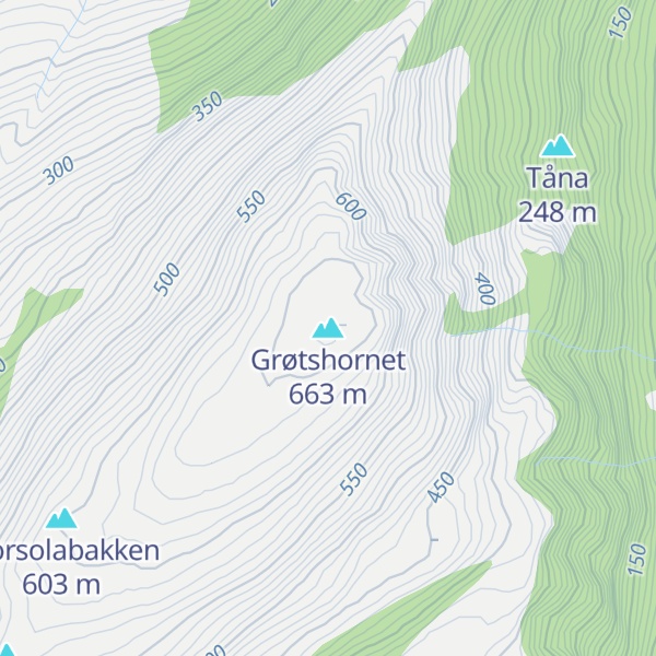 Map of Grøtshornet