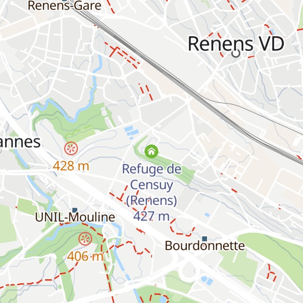 Map of Refuge de Censuy (Renens)