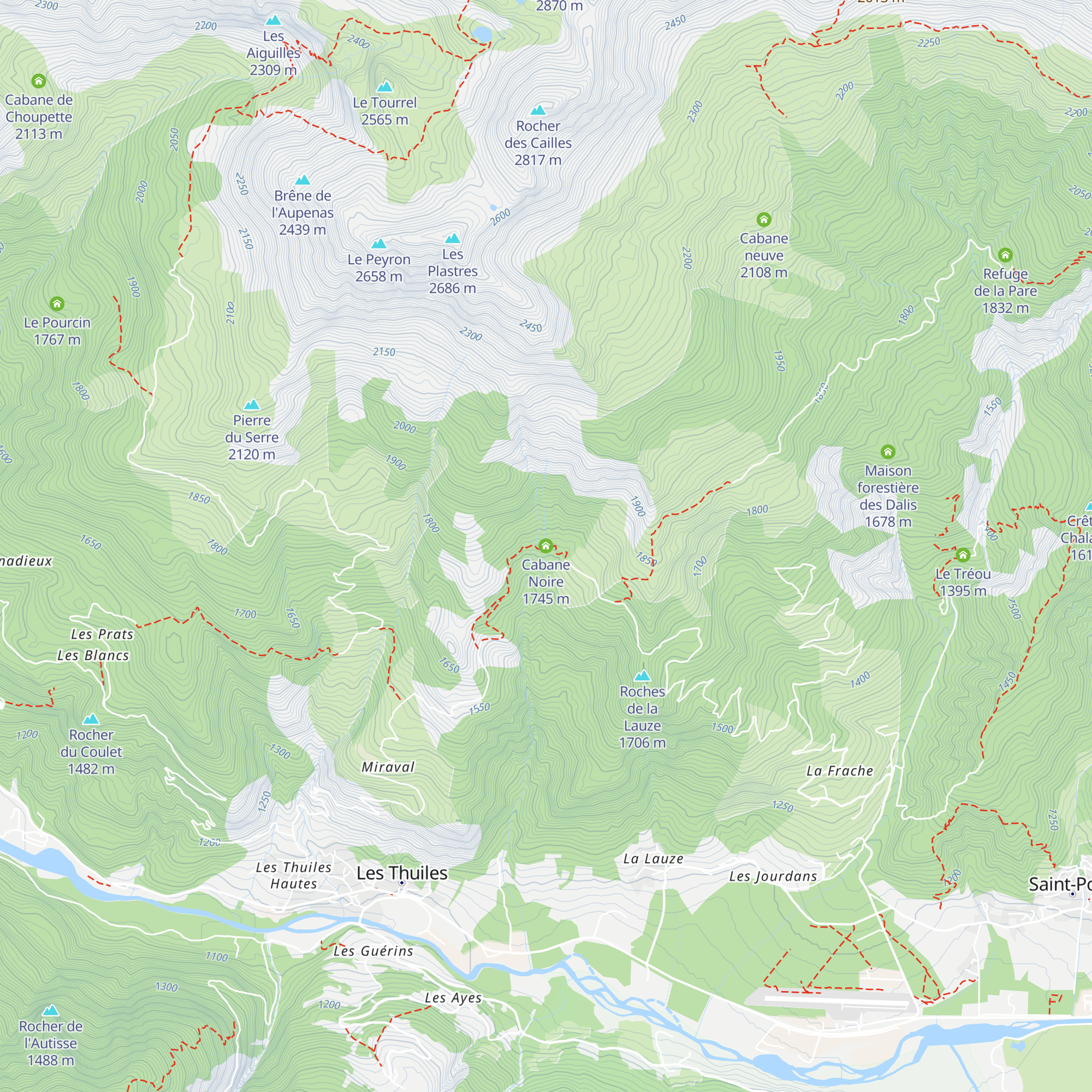Cabane Noire map