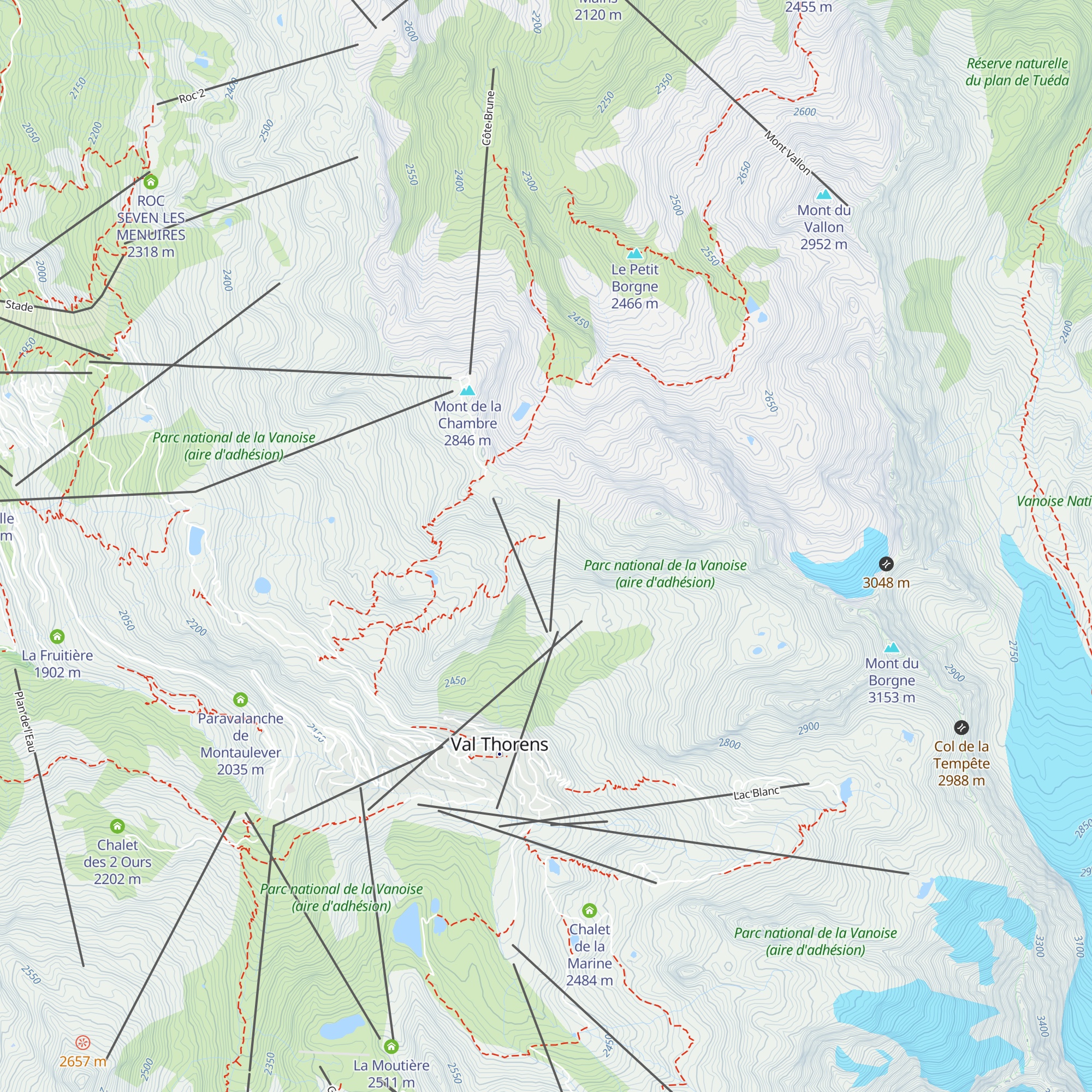 Les Chardons map