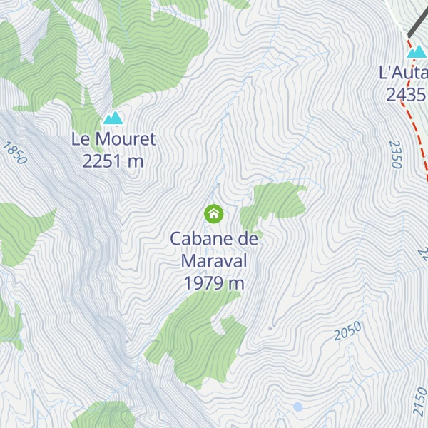 Map of Cabane de Maraval