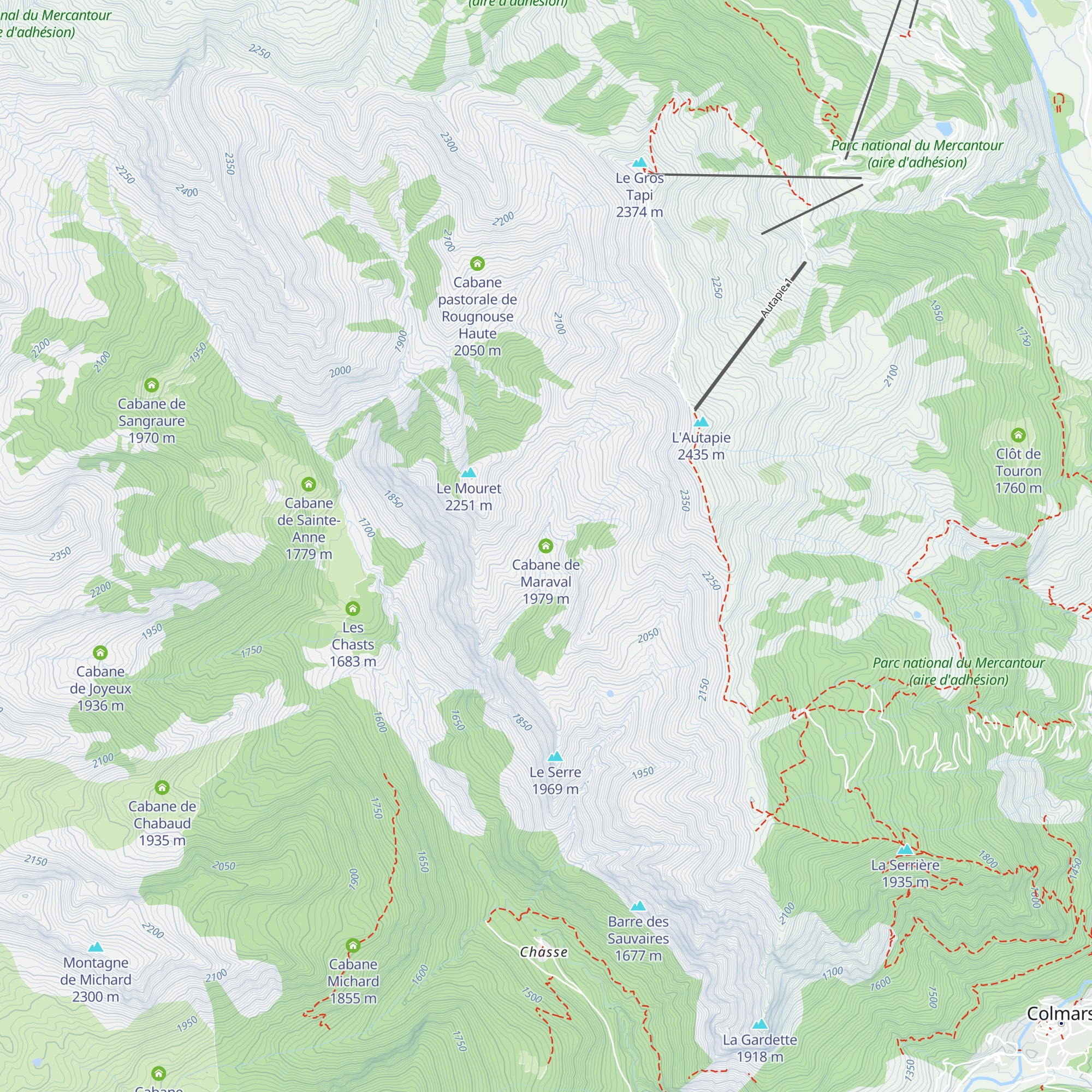 Cabane de Maraval map