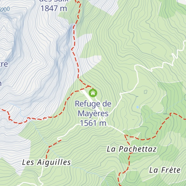 Map of Refuge de Mayères