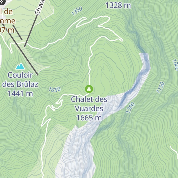 Map of Chalet des Vuardes