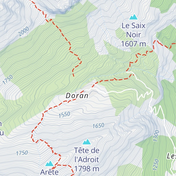 Map of Refuge de Doran