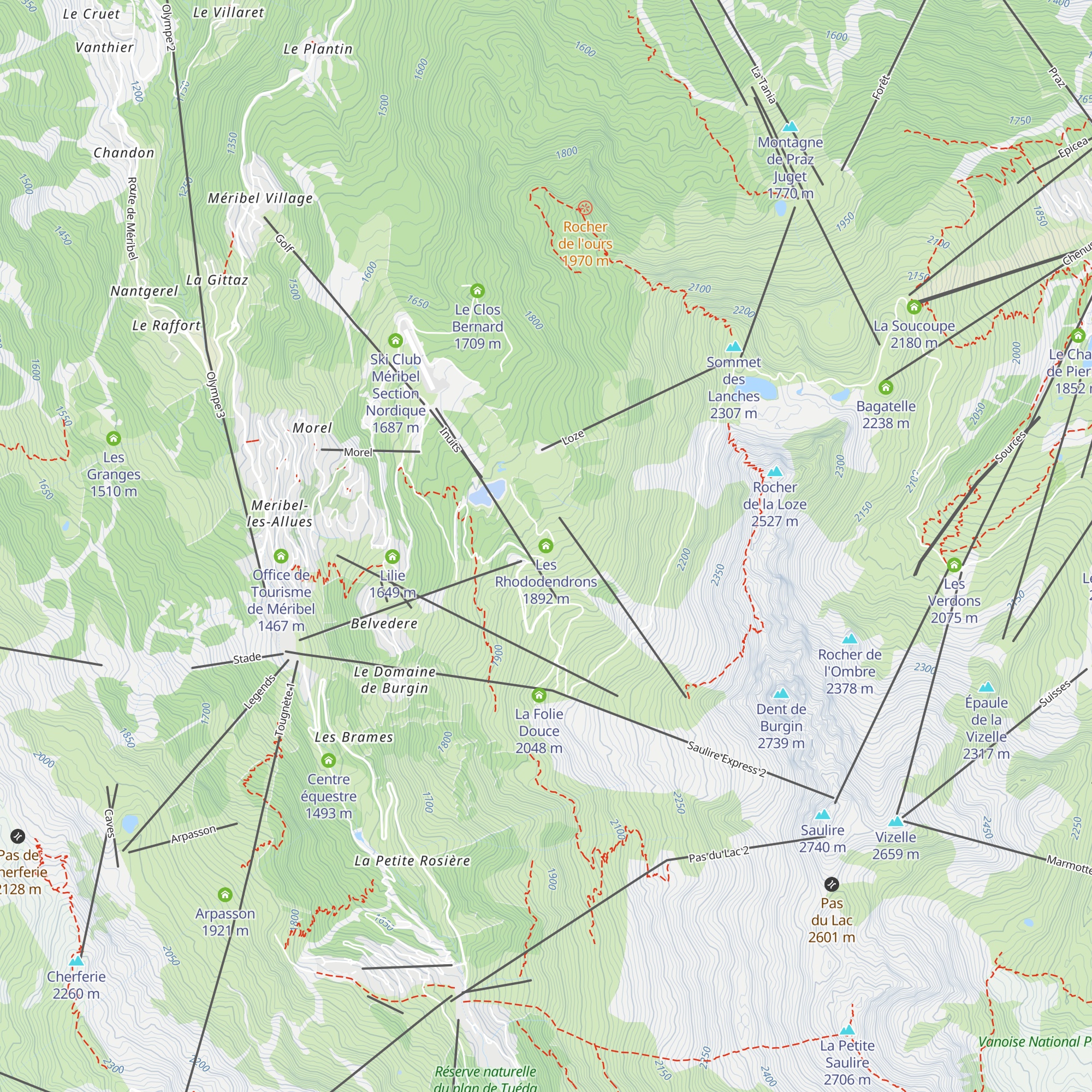 Les Rhododendrons map