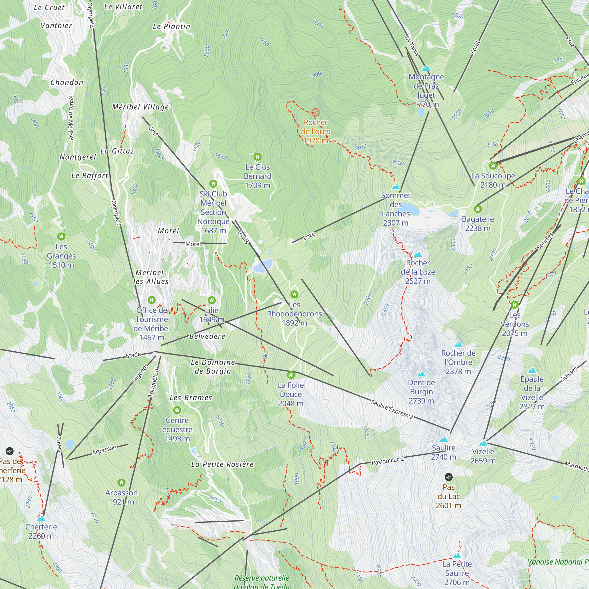 Les Rhododendrons map