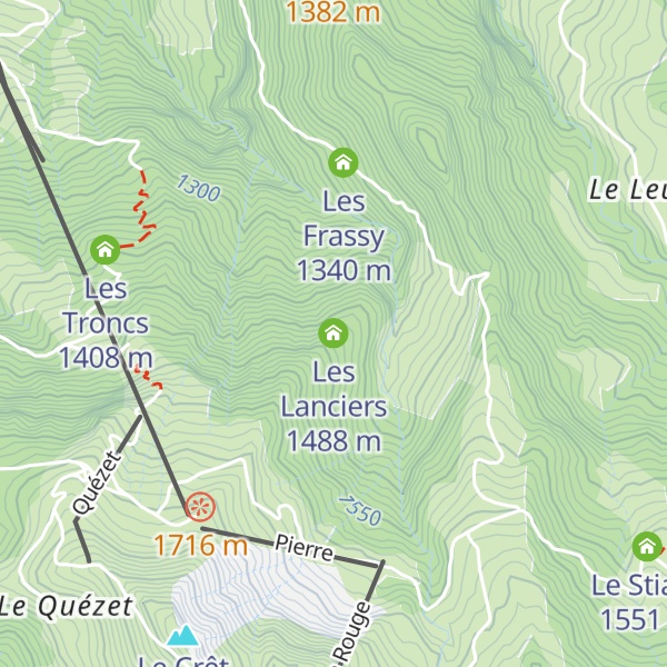 Map of Les Lanciers