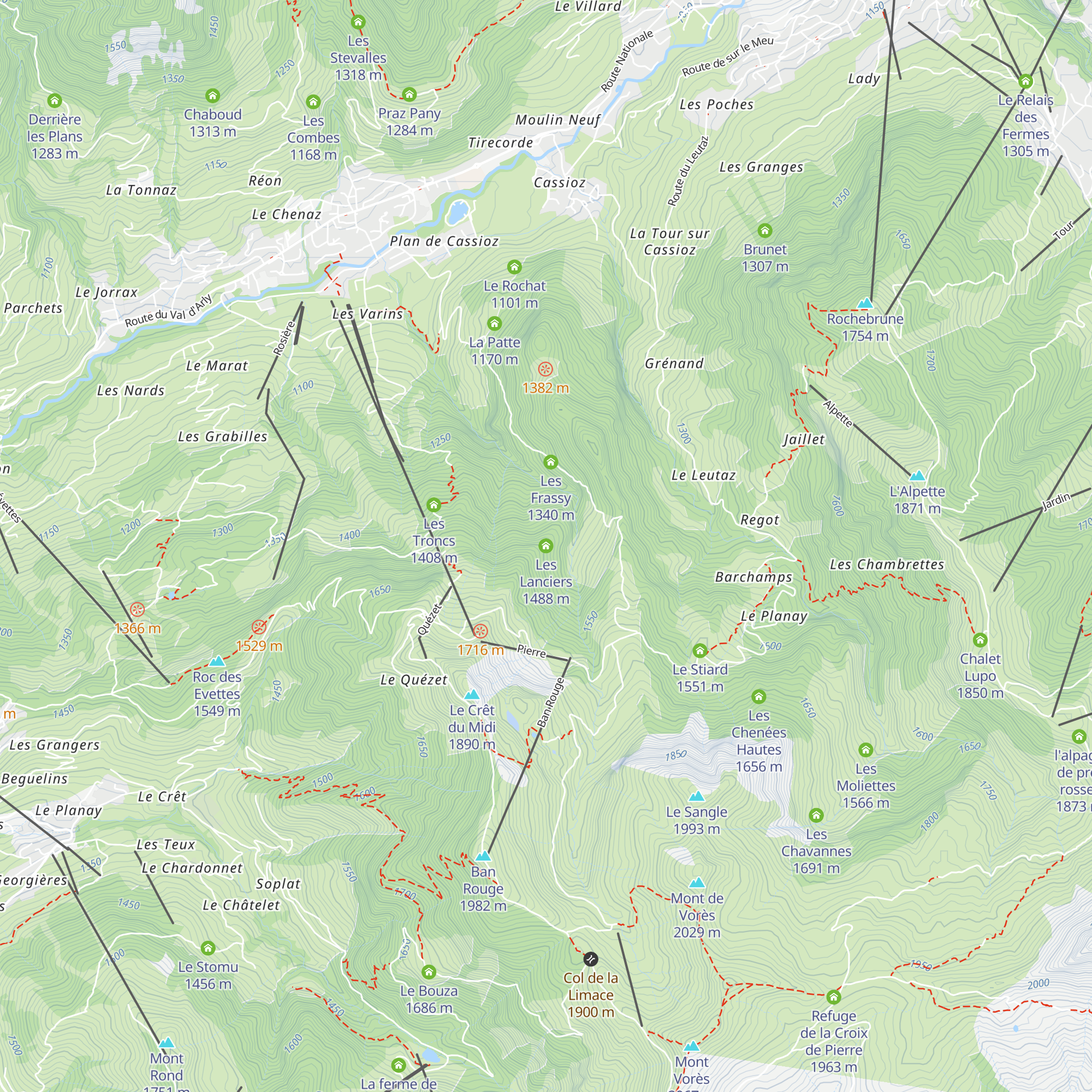 Les Lanciers map