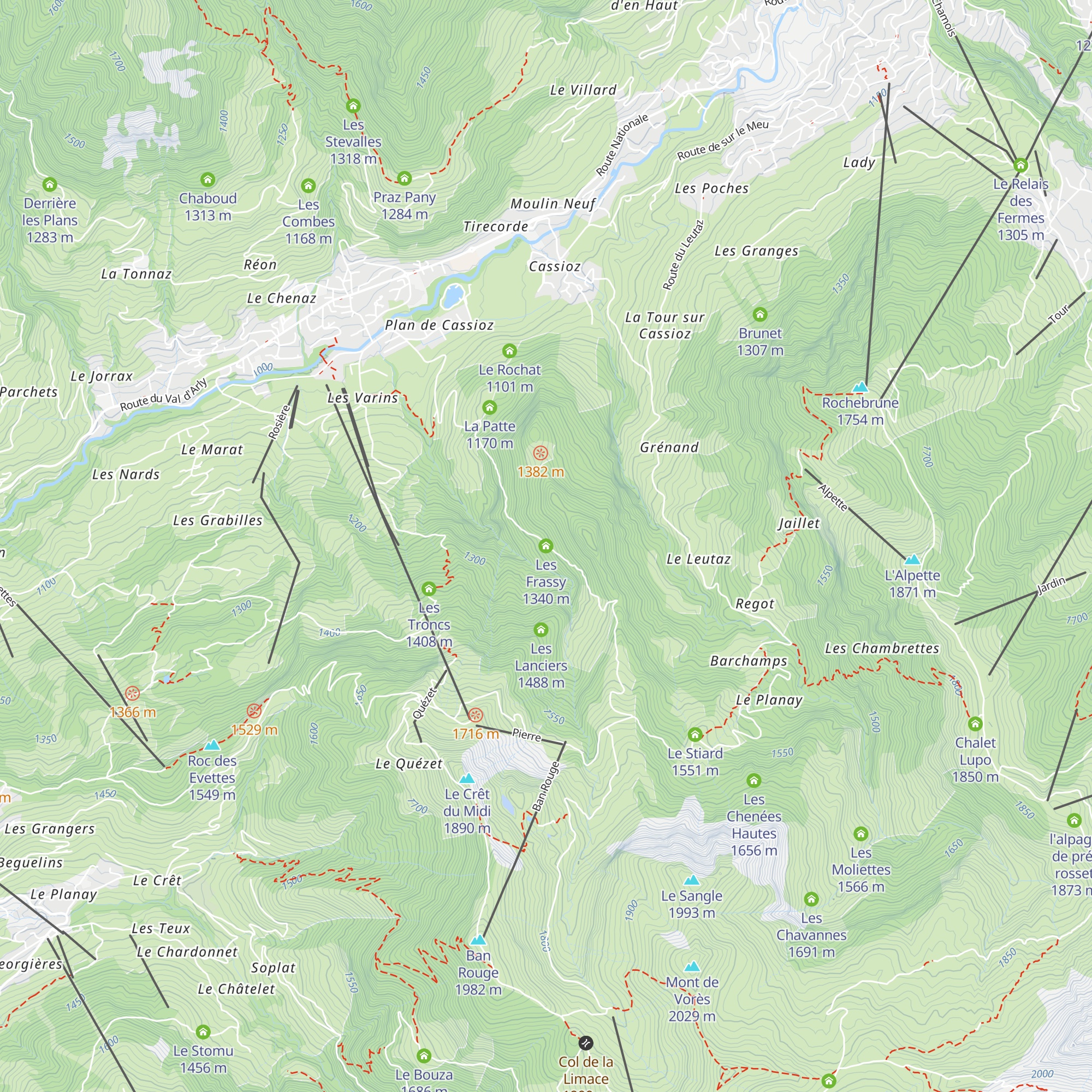 Les Frassy map