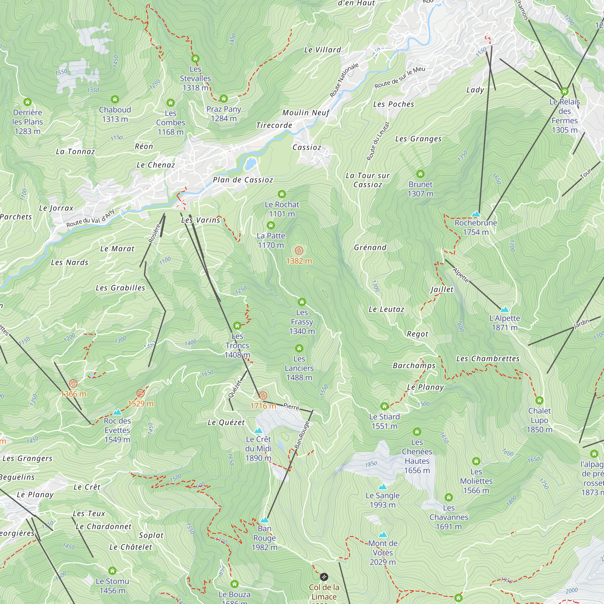 Les Frassy map