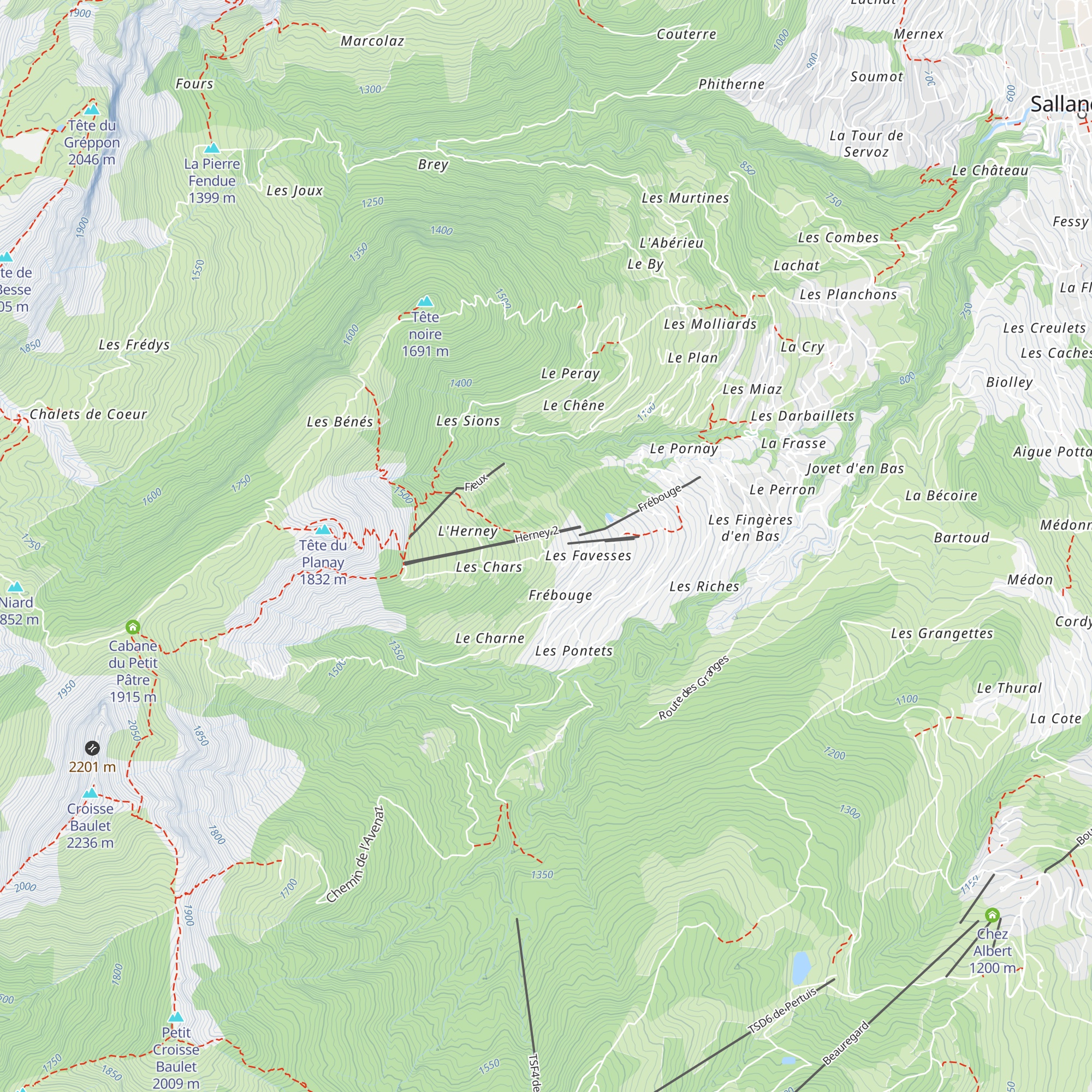 Le Refuge map