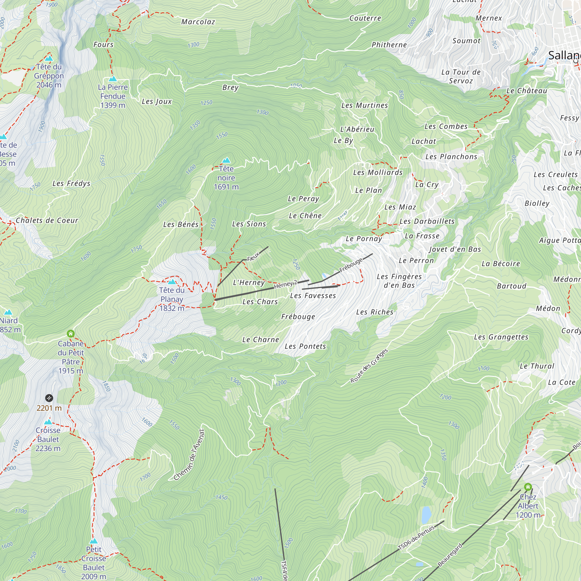 Le Refuge map