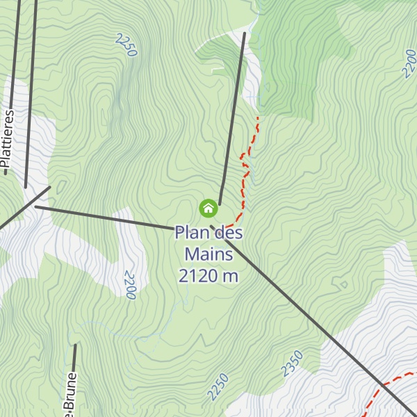 Map of Plan des Mains