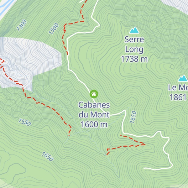 Map of Cabanes du Mont