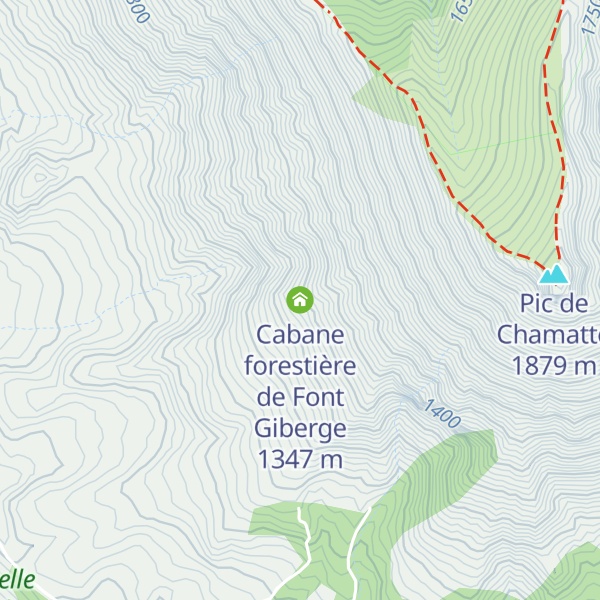 Map of Cabane forestière de Font Giberge