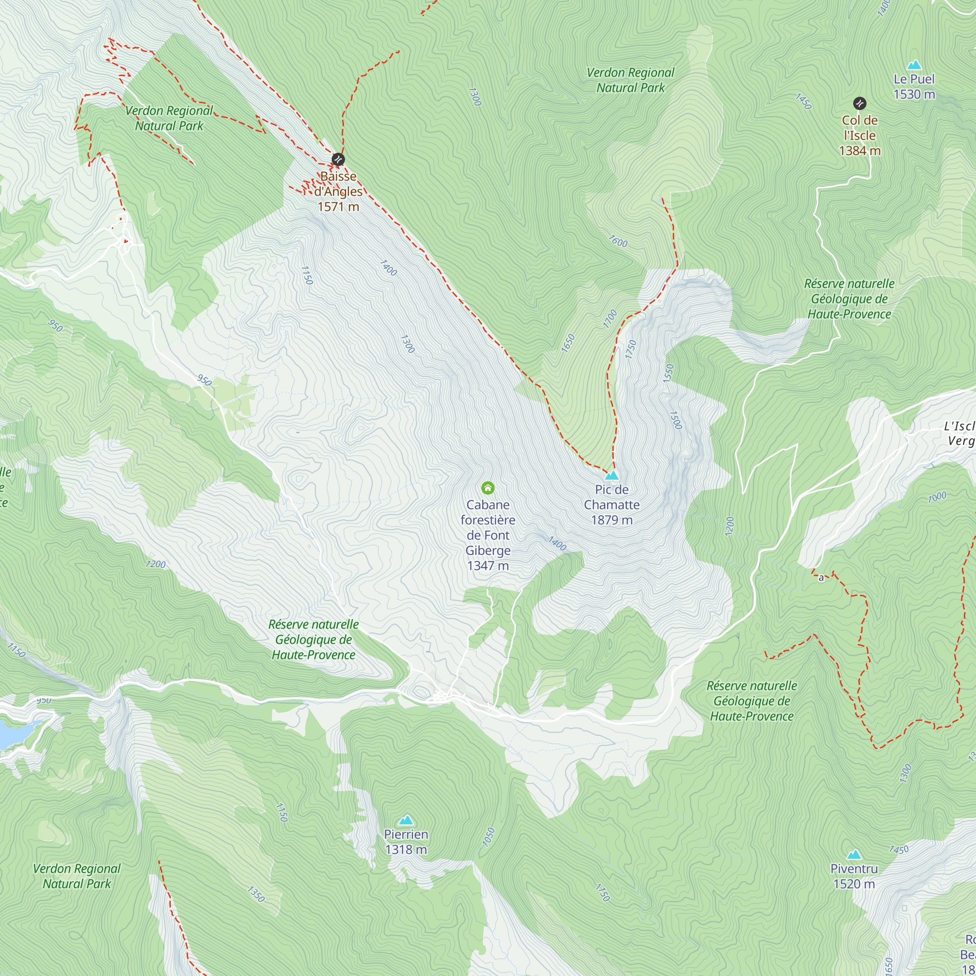Cabane forestière de Font Giberge map