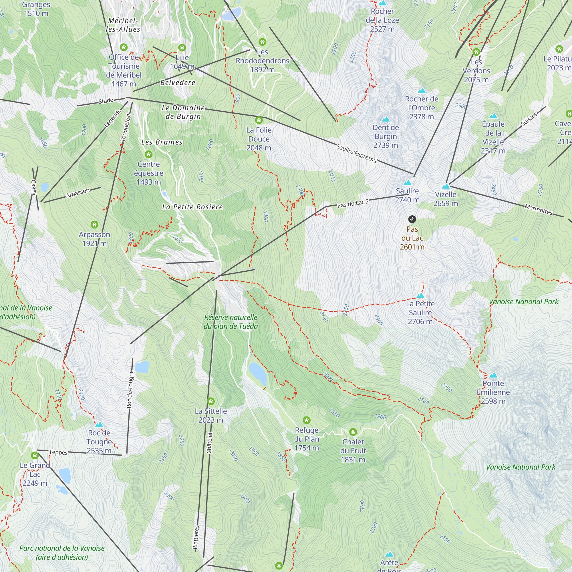 TIPI Méribel map