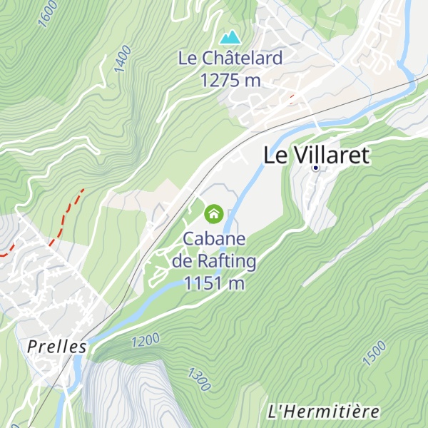Map of Cabane de Rafting