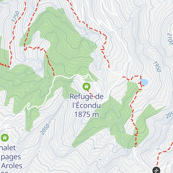 Map of Refuge de l'Écondu