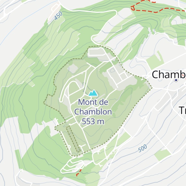 Map of Mont de Chamblon