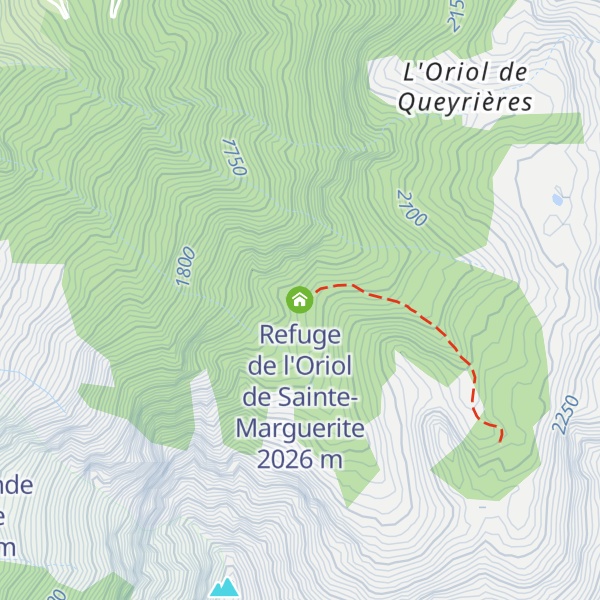 Map of Refuge de l'Oriol de Sainte-Marguerite