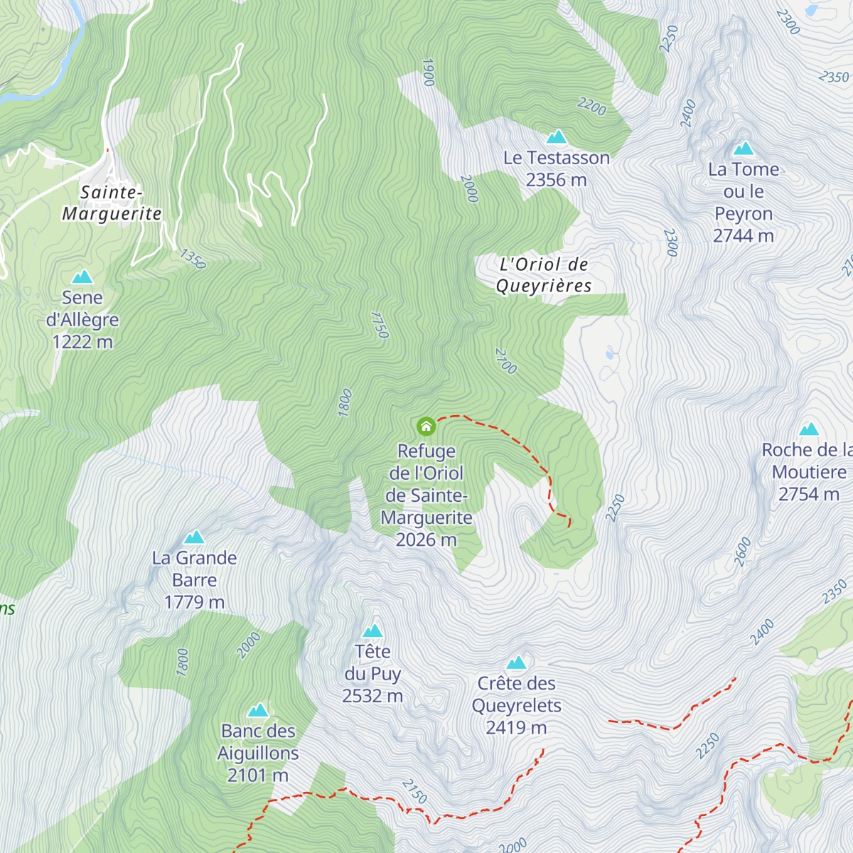 Refuge de l'Oriol de Sainte-Marguerite map