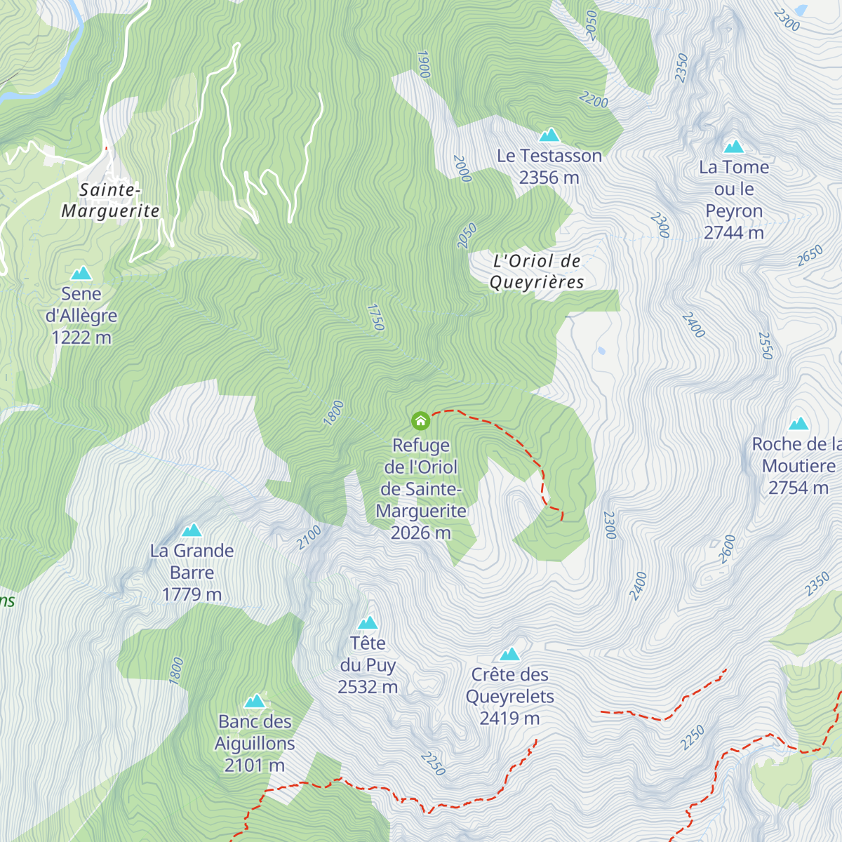 Refuge de l'Oriol de Sainte-Marguerite map
