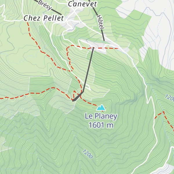 Map of Chalet du Planey