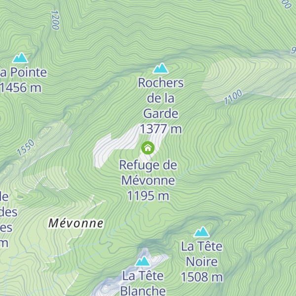Map of Refuge de Mévonne