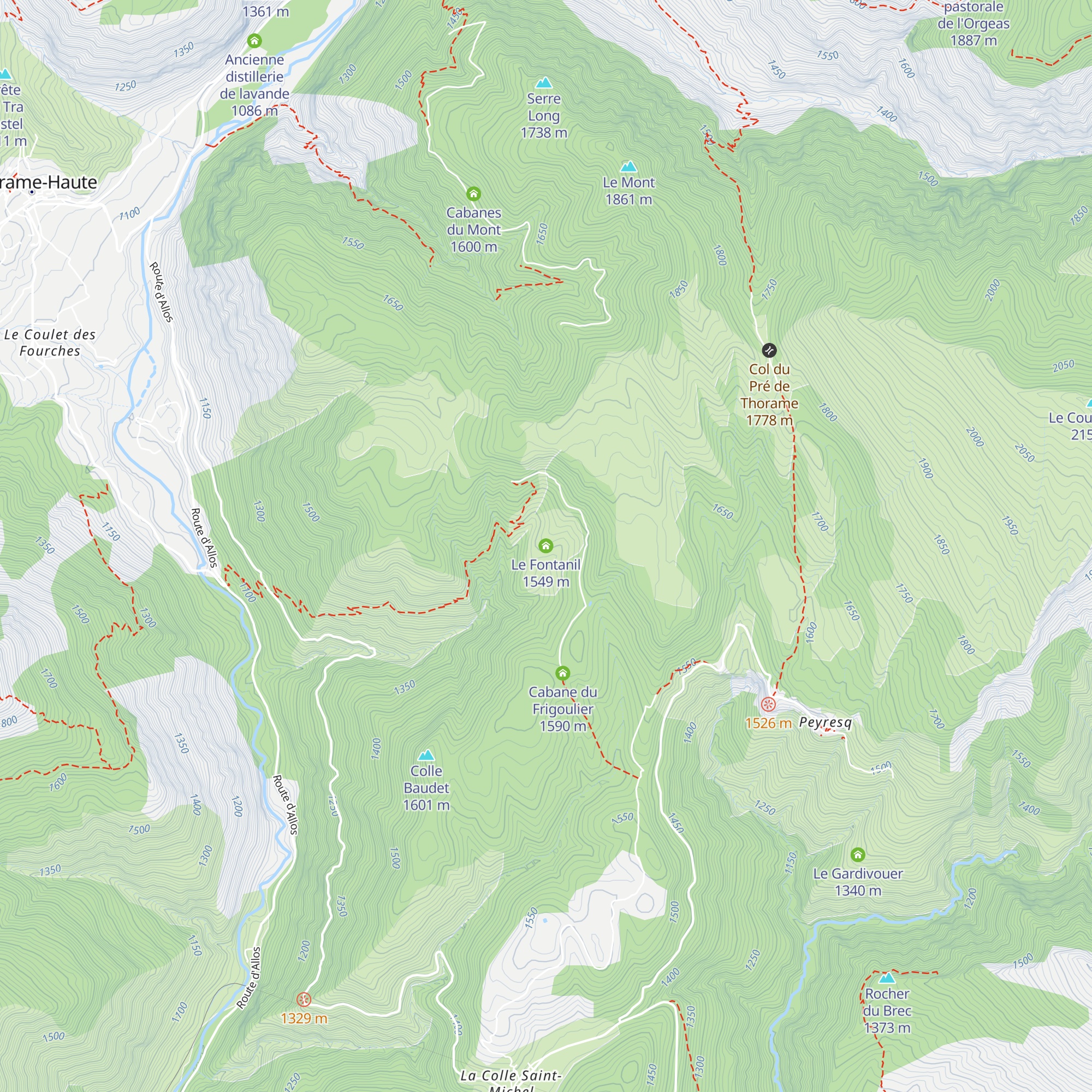 Le Fontanil map