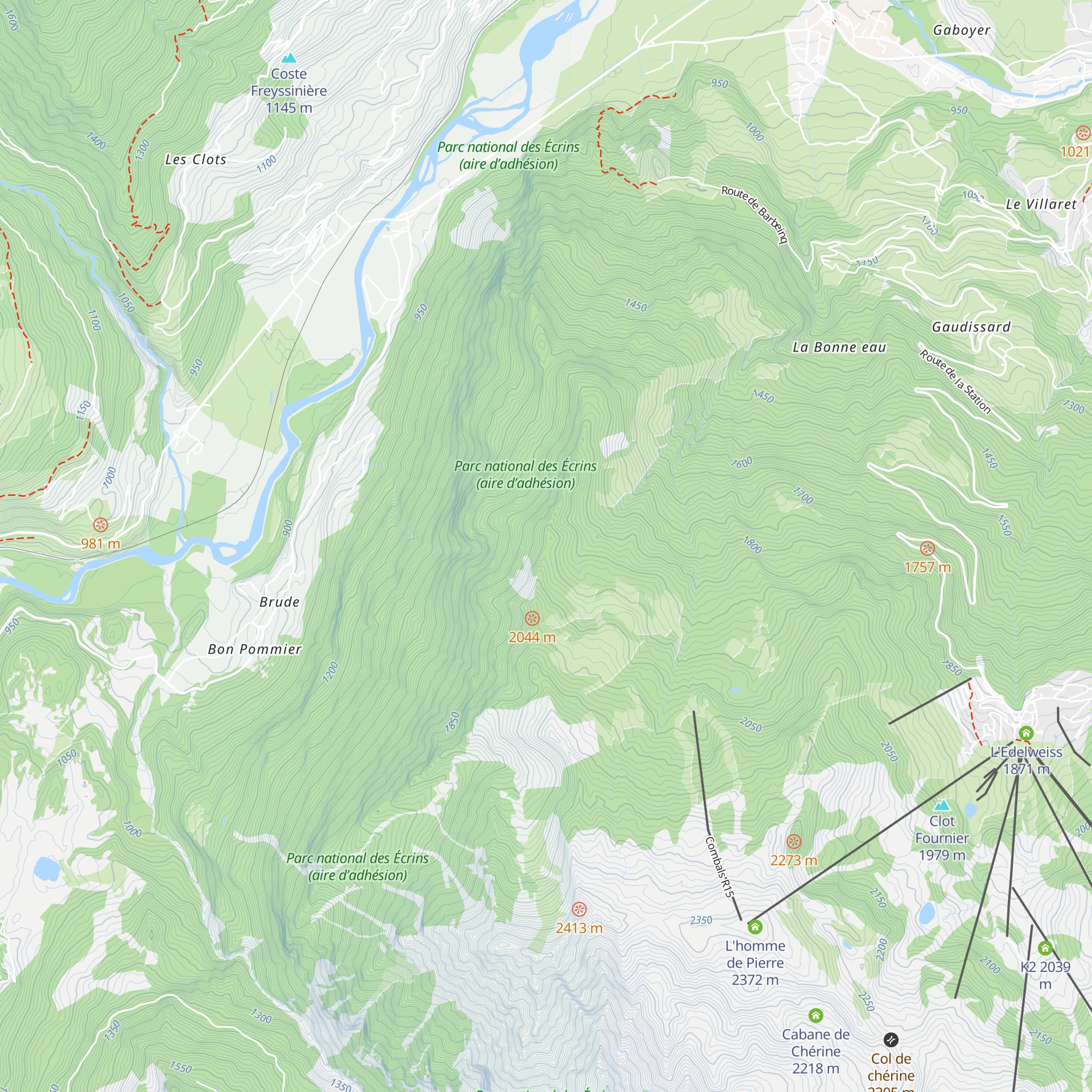 Abri de la Crête de Martinat map