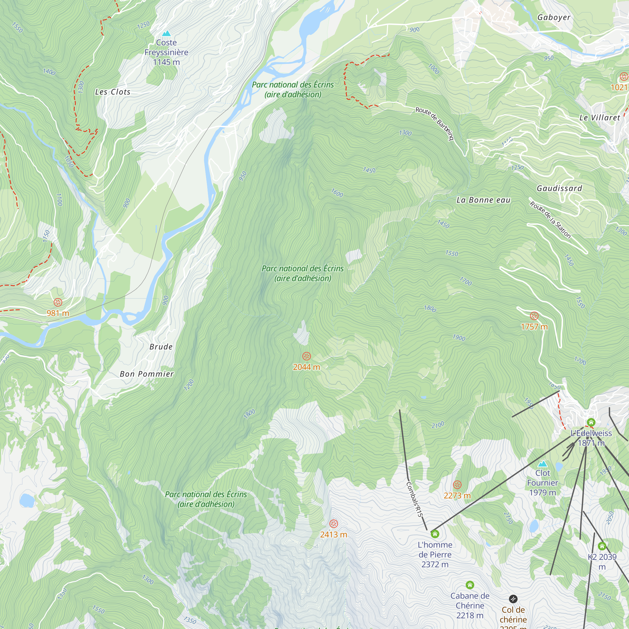 Abri de la Crête de Martinat map