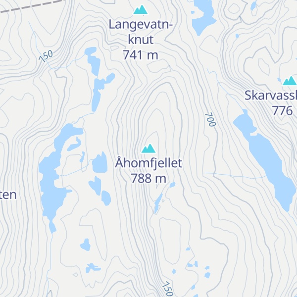 Map of Åhomfjellet