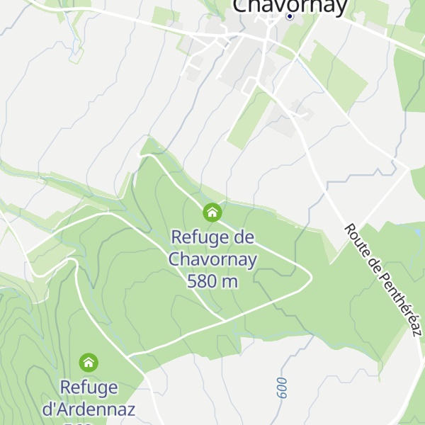 Map of Refuge de Chavornay