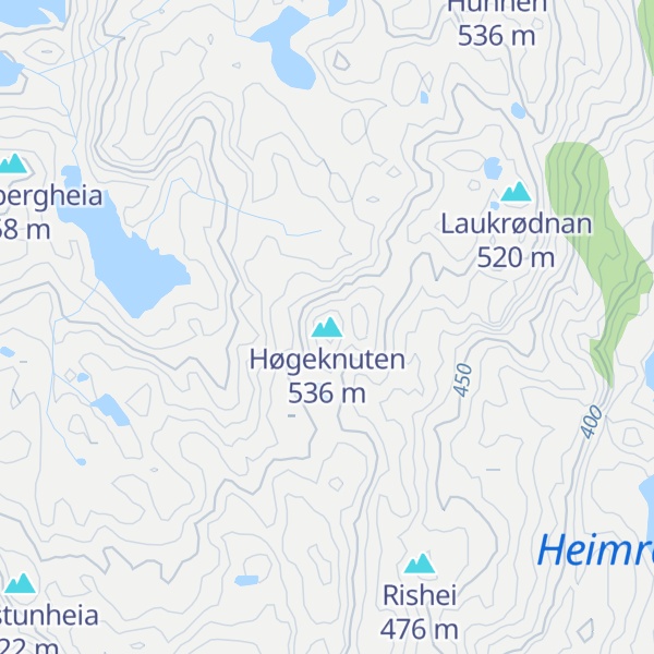Map of Høgeknuten
