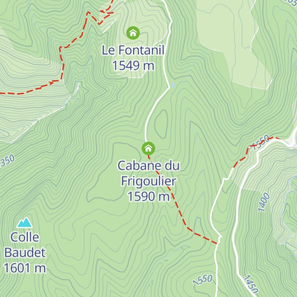 Map of Cabane du Frigoulier