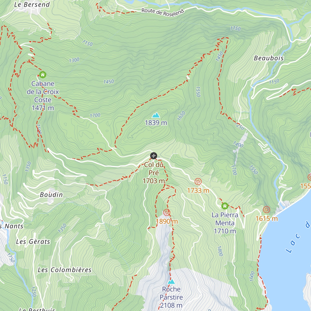 La Marie Rose map