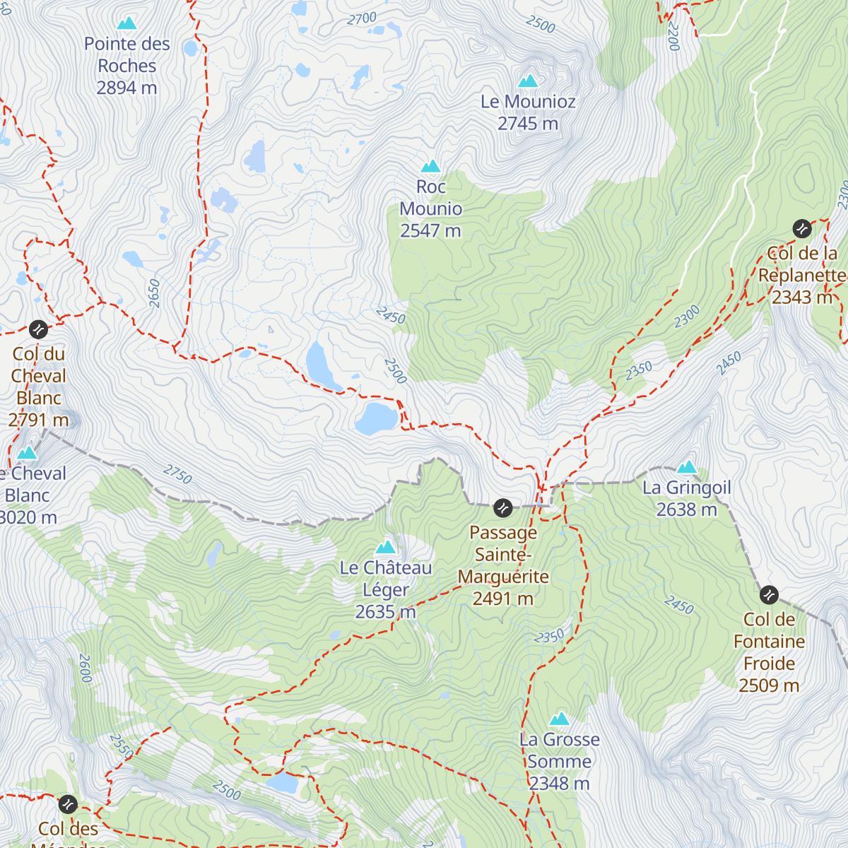 Refuge du Mont Thabor map