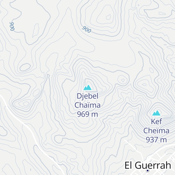 Map of Djebel Chaïma