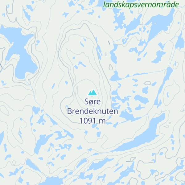 Map of Søre Brendeknuten