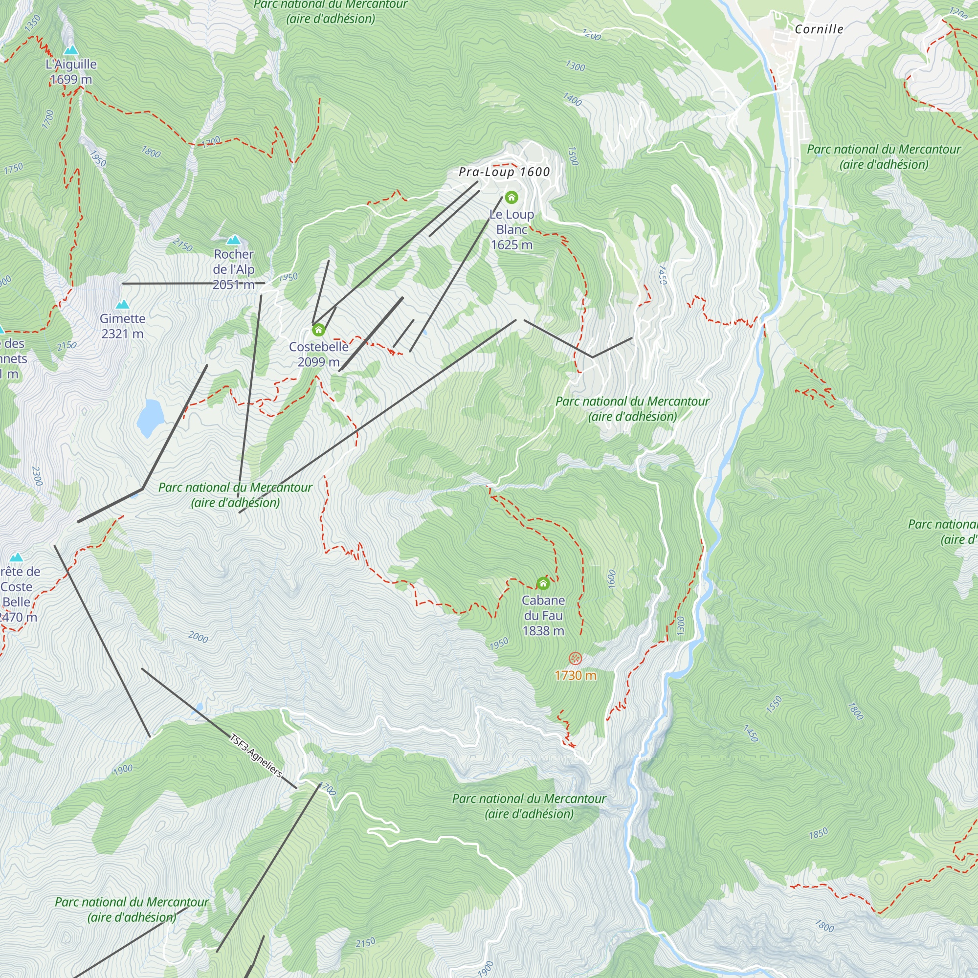Cabane forestière du Bois du Fau map