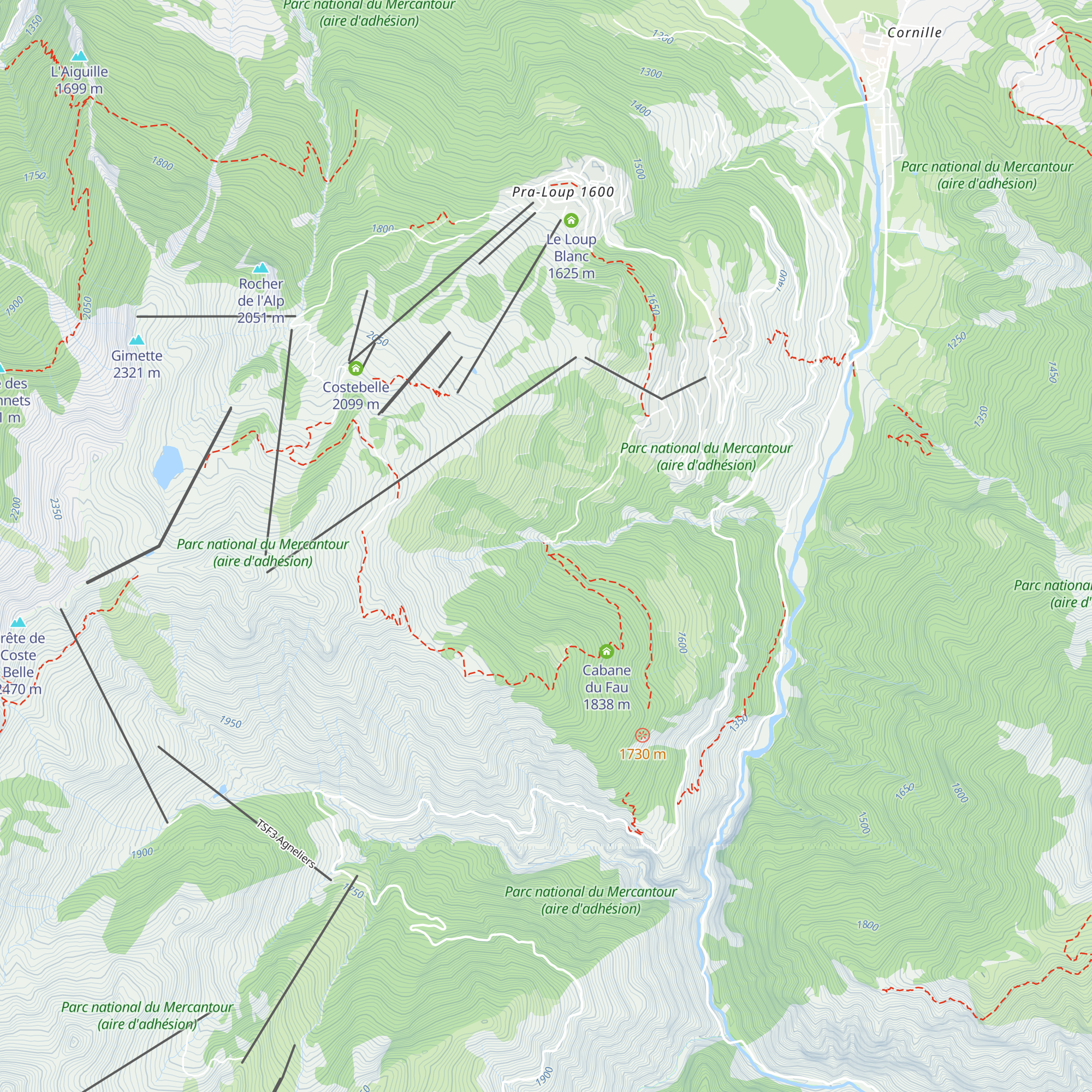 Cabane forestière du Bois du Fau map
