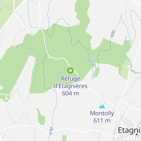 Map of Refuge d'Etagnières