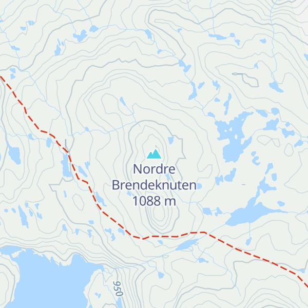 Map of Nordre Brendeknuten