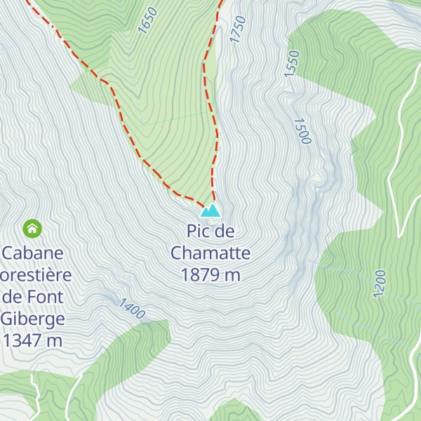 Map of Pic de Chamatte