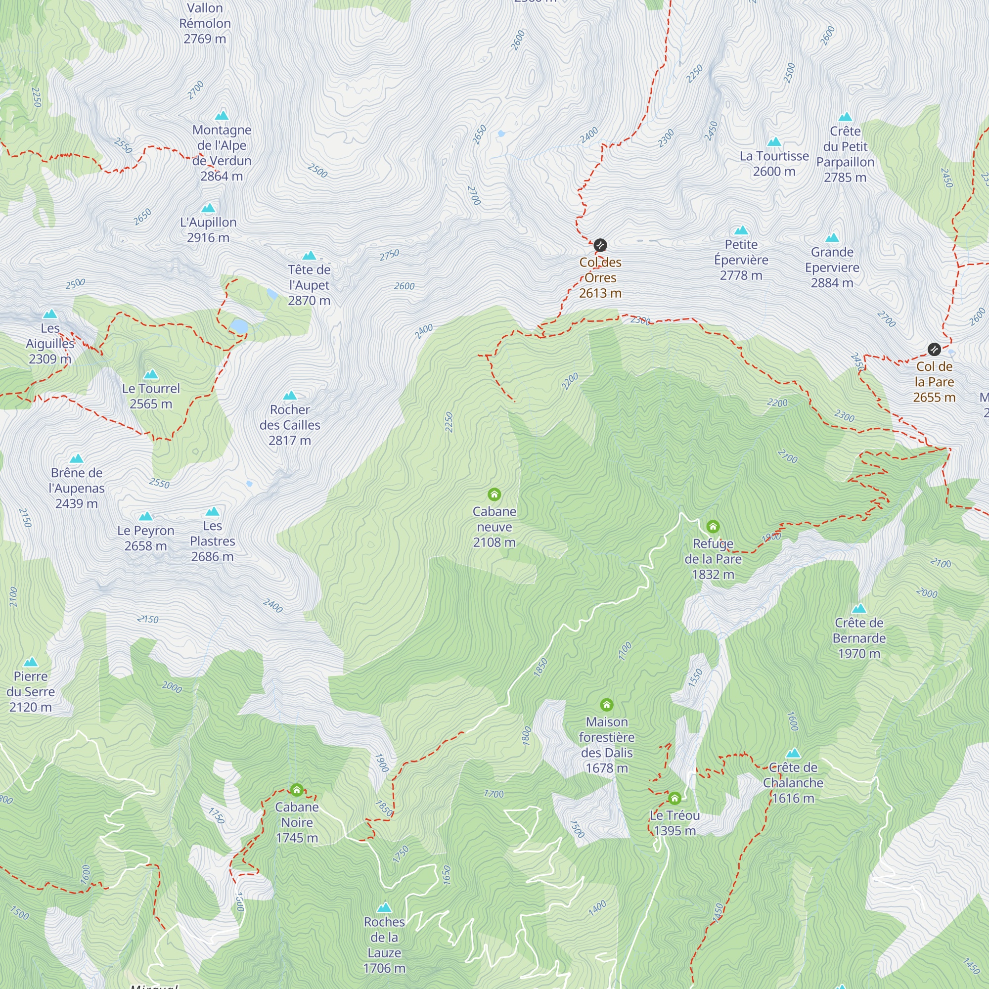 Cabane neuve map